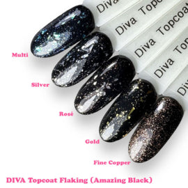 DIVA Topcoat Flaking Fine Copper - No Wipe 15 ml