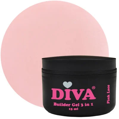 DIVA Builder Gel LOW HEAT 3-in-1 Pink Lace 15 ml