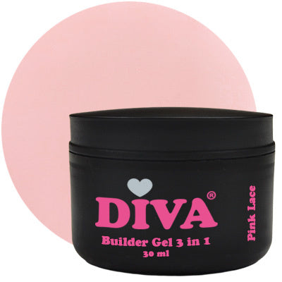 DIVA Builder Gel LOW HEAT 3-in-1 Pink Lace 30 ml