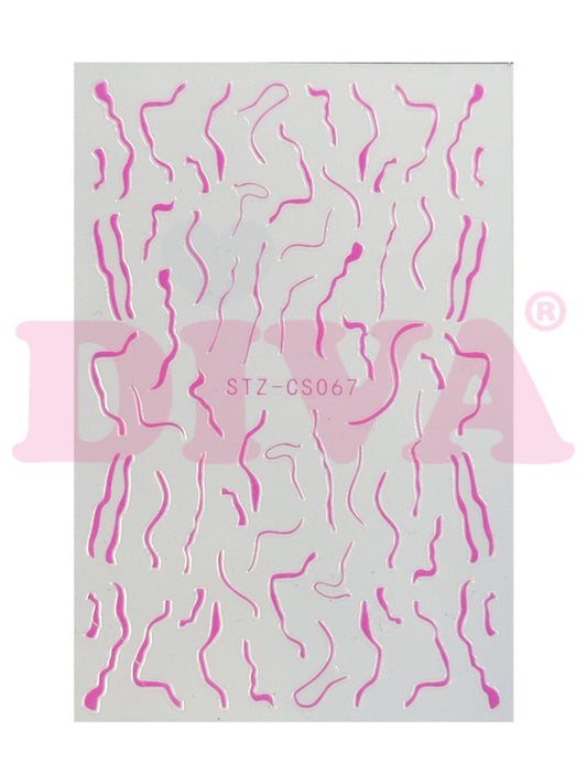 Design Sticker Swirl 125 Pink