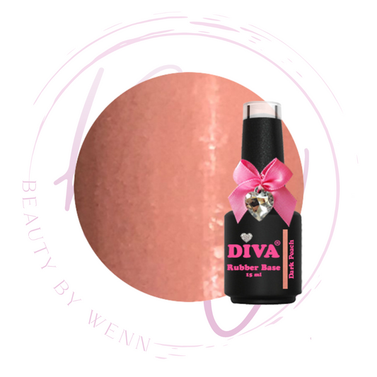 Diva Rubber Basecoat Dark Peach 15 ml