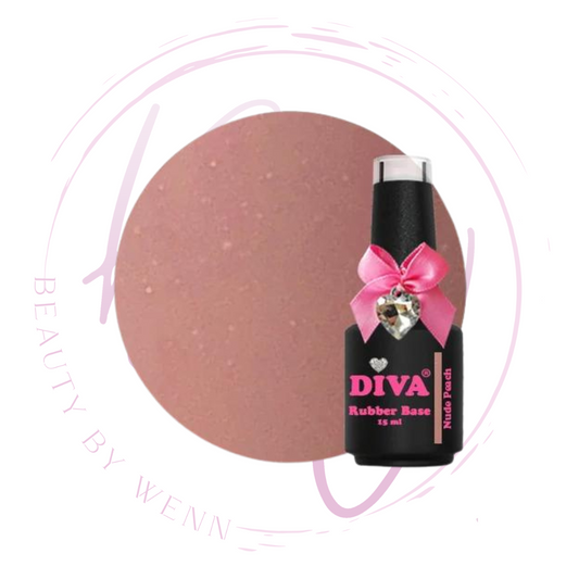 Diva Rubber Basecoat Nude Peach 15 ml