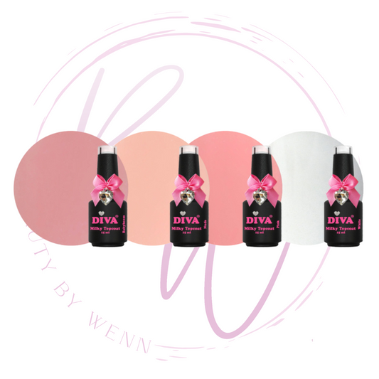 DIVA Milky Topcoat Compleet Collection - No Wipe 4x15 ml