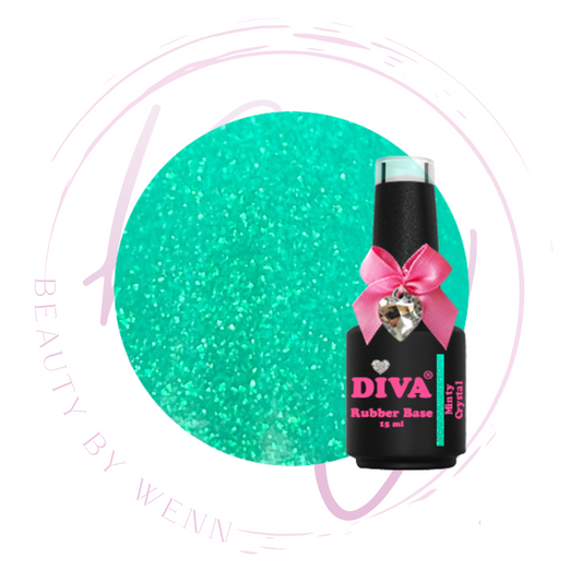 Diva Rubber Basecoat Minty Crystal 15 ml