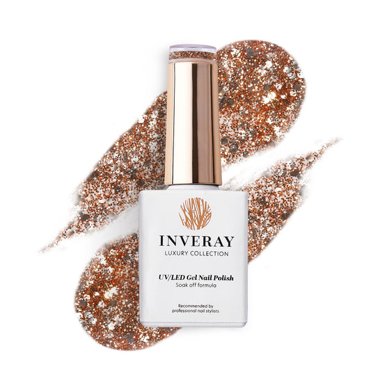 Inveray UV/LED Gel Nail Polish Luxury Collection N°156 GOLDEN EYE