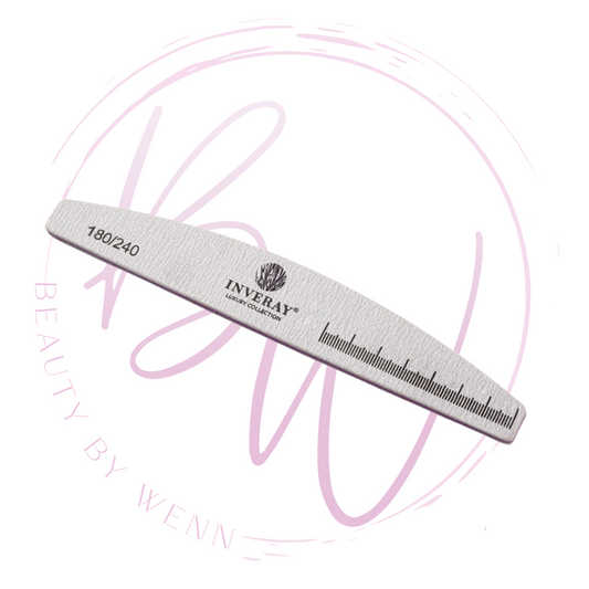 Nail File 180/240 Halfmoon Grey