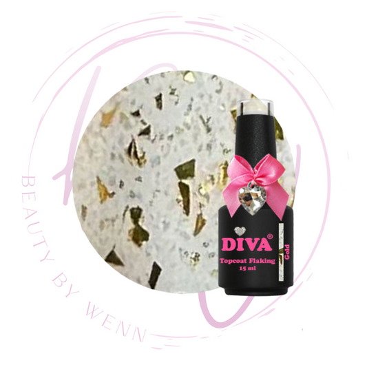 DIVA Topcoat Flaking Gold - No Wipe 15 ml