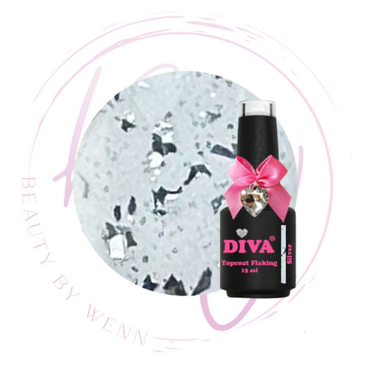 DIVA Topcoat Flaking Silver - No Wipe 15 ml