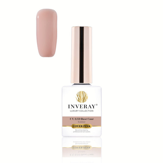 Inveray UV/LED Rubber Base Coat Cover Pink Luxury Collection