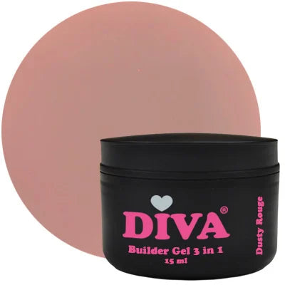 DIVA Builder Gel LOW HEAT 3-in-1 Dusty Rouge 15 ml