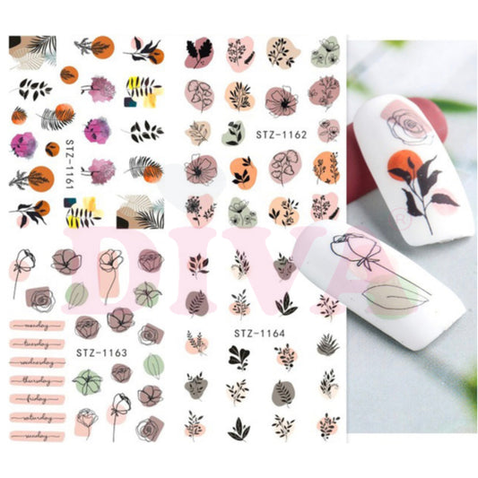 Waterdecals 007 Flowers